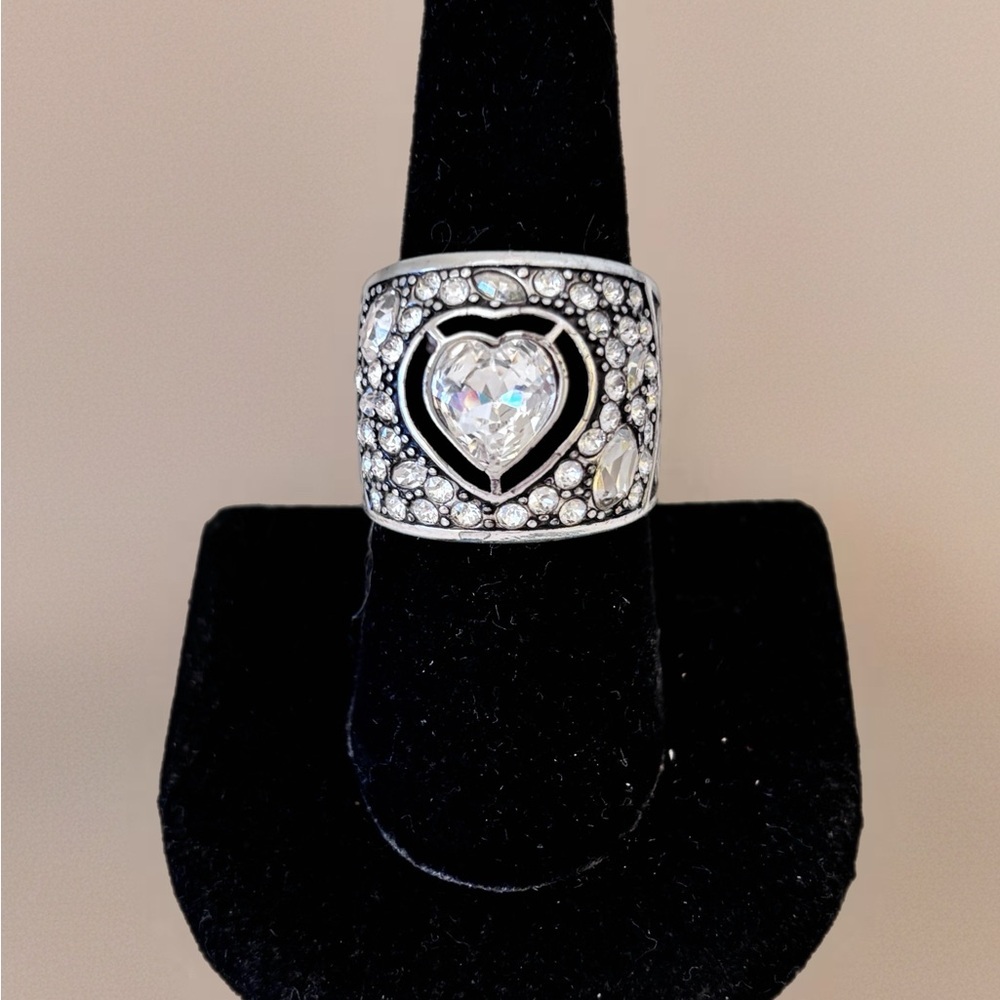 Brighton Ecstatic Heart Ring Women Retired Design Rare Find Brighton size 8.5-9.
